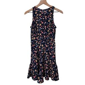 NWT J Crew Mercantile Womens Floral Sleeveless Midi Dress Size 4P Navy Boho